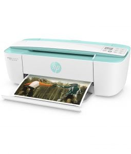 HP DeskJet Ink Advantage 3785 All-in-One, 3700 Series, Left facing, with output
