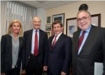 (από αριστερά) Η κα Ελένη Κόκκαλη, ο  καθηγητή Joseph Nye, ο Υπουργός Εξωτερικών της Τουρκίας, Καθηγητής Ahmet Davutoğlu και ο κ. Σωκράτης Κόκκαλης