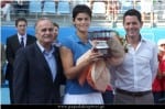 danhilidou cosmote Ο πρόεδρος της ΕΦΟΑ, Σπύρος Ζαννιάς, ο Διευθυντής Μάρκετινγκ της COSMOTE, Χάρης Κονίνης, η Λένα Δανιηλίδου, η Laura Pous Tio και ο γενικός διευθυντής του «ITF Athens Open 2010», Αλέξης Ζητρίδης.