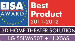 EISA LOGO_3D HOME THEATER SOLUTION LG 55LW650S & HLX56S