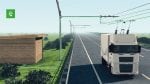 Im Rahmen des Forschungsprojekts ENUBA (Elektromobilität bei schweren Nutzfahrzeugen zur Umweltentlastung von Ballungsräumen) hat Siemens ein ganzheitliches Konzept für den elektrischen, fahrdrahtgebundenen Betrieb schwerer Nutzfahrzeuge entwickelt und die technische Realisierbarkeit auf einer eigens dafür errichteten Teststrecke nördlich von Berlin erprobt. In the context of the research project ENUBA (Electromobility in heavy commercial vehicles to reduce the environmental impact on densely populated areas), Siemens produced an holistic concept for the electrification of HGV traffic by means catenaries and to test the technical feasibility of the system on a specially built test track in the north of Berlin, Germany.